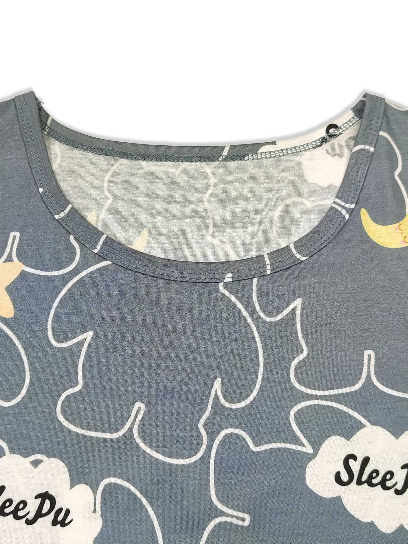 Mens Fashion Lazy Casual Style Pajamas Cartoon Full Flower Pattern Home Furnishing Set Long sleeved Pants Two piece Set for Men Y240913