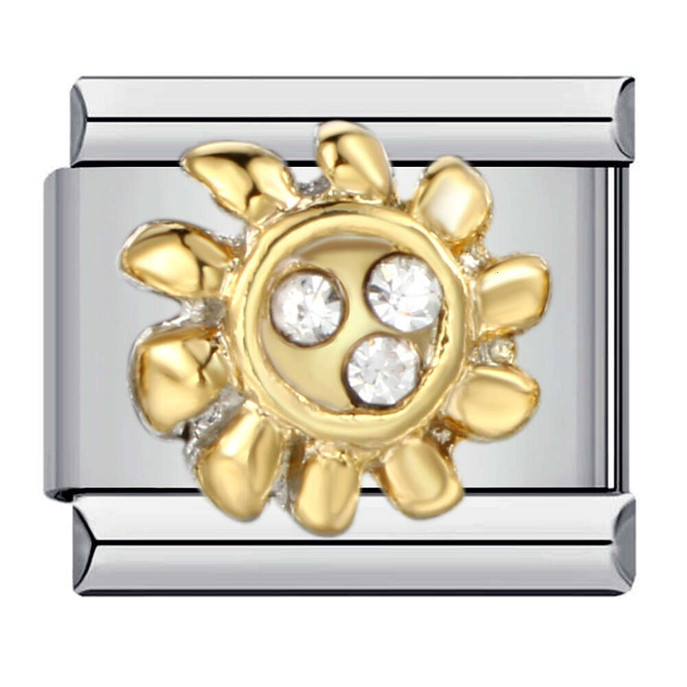 Micro Inlaid Color Diy Beads Bracelet, Elastic DIY Bracelet Accessories Italian Charm Links Stainless Steel Fit 9mm Bracelet Jewelry DIY Making Gifts