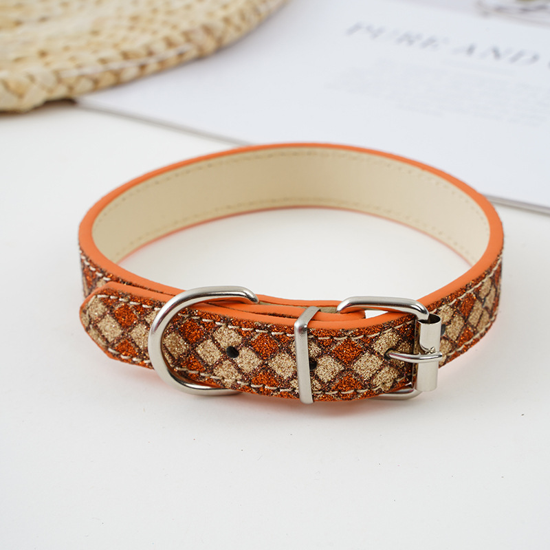 pet supplies Medium and large training dog Camouflage wood camouflage collar Fashion canvas pet large dog collar