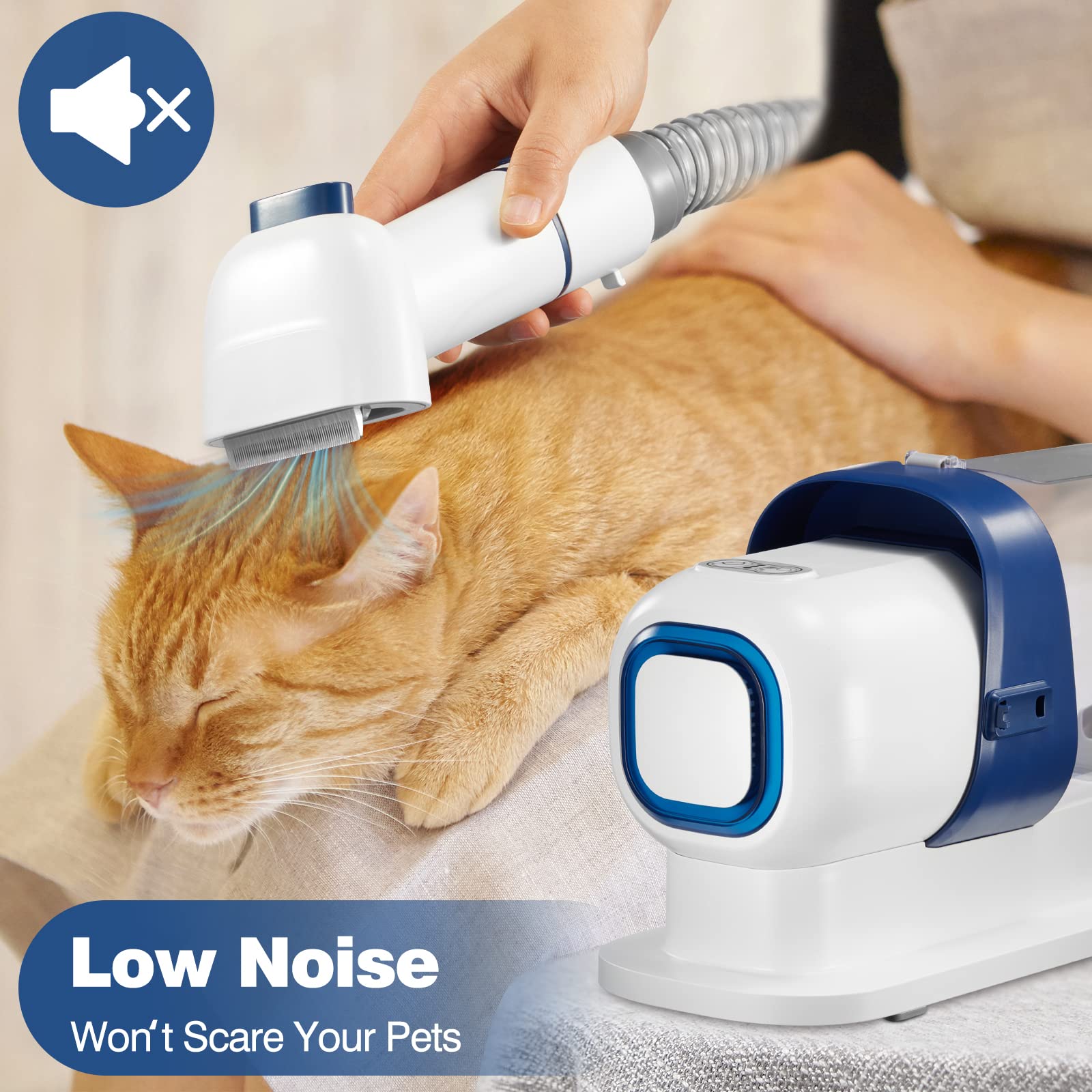 Ifurffy Dog Grooming Vacuum & Pet Grooming Kit with 2.3L Capacity Larger Pet Hair Dust Cup Dog Brush Vacuum for Shedding Pet Hair Vacuum Cleaner