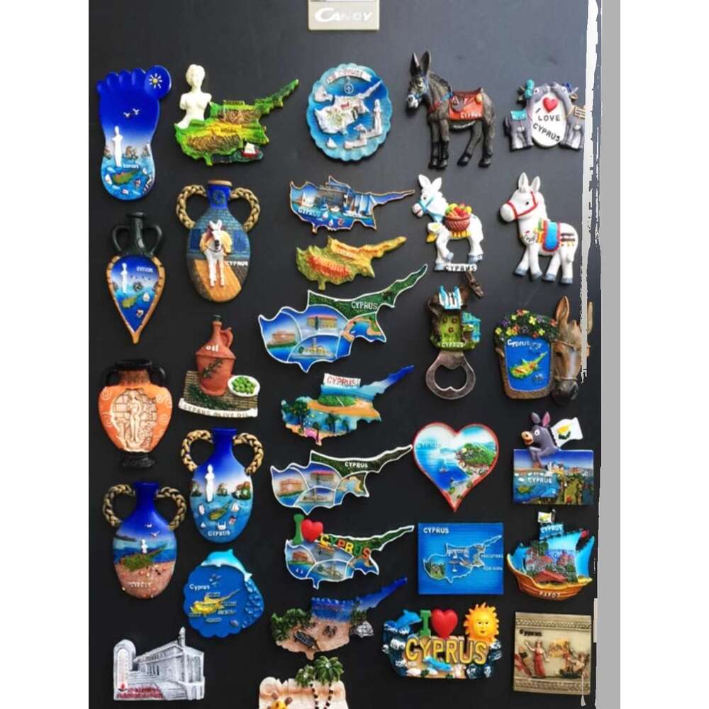 Mediterranean Cyprus Creative Travel Souvenir Gift Decorative arts and crafts Magnetic fridge magnets accompanied by hand gifts