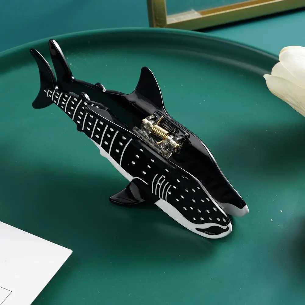 New Design Cartoon Marine Shark Hair Clips Cute Blue Whale Acetate Hair Claw Hair Tiara Accessories Vintage Jewelry GiftsX240912