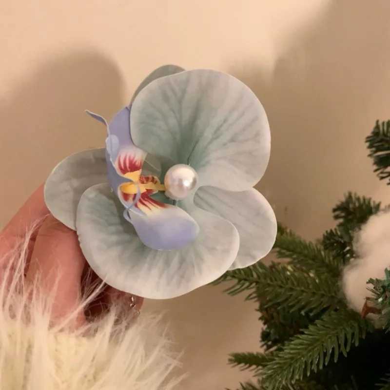 Red Flower Bridal Tiara Hairband Gold Color Crystal Pearl Headband Women Headpiece Wedding Crown Bride Hair Jewelry AccessoriesX240913