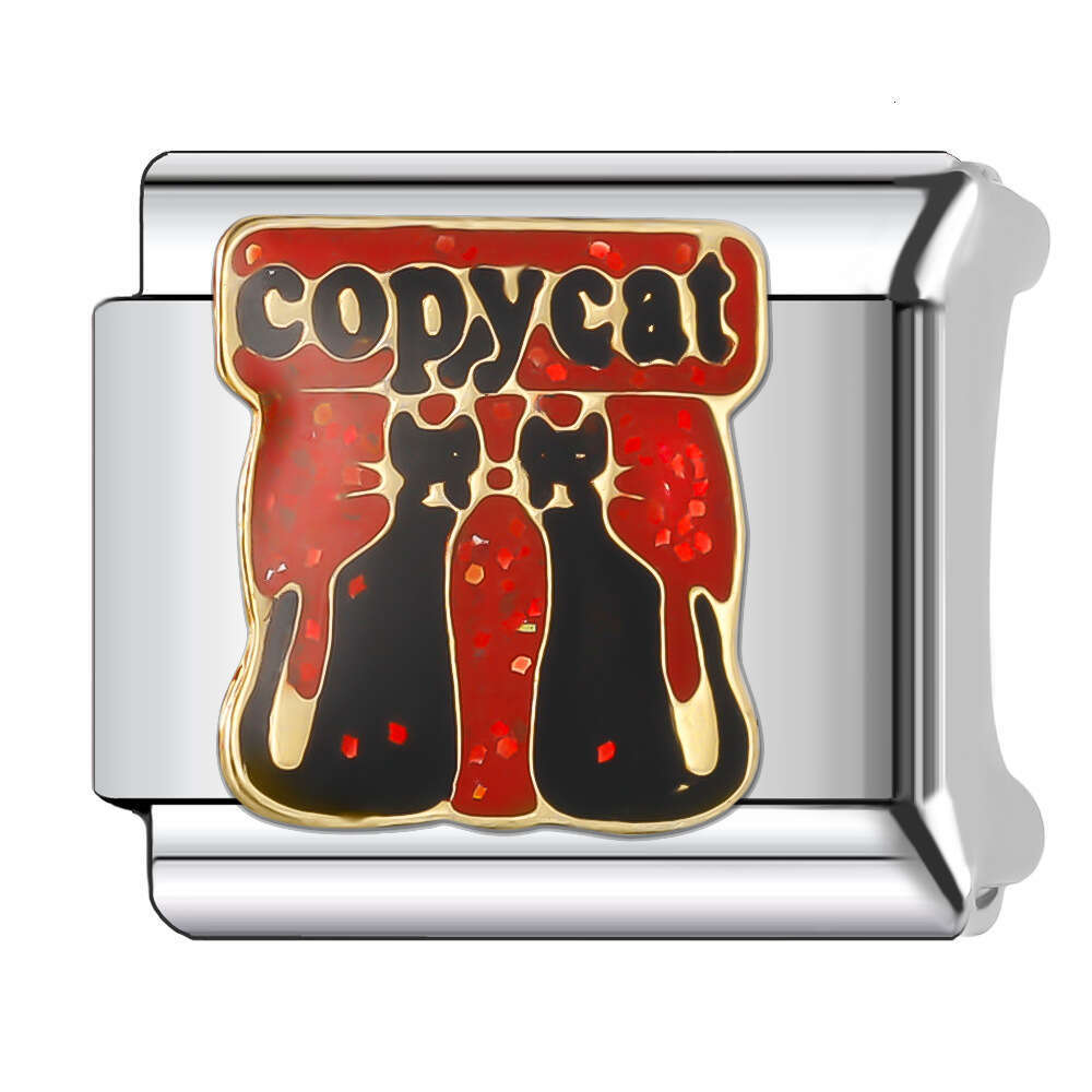 New Women's Gift cute animal cat Bead Italian Charms Links Bangle Beads Fit 9mm Stainless Steel Bracelet Making DIY For Women Fashion Jewelry