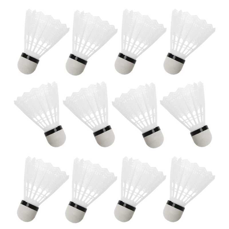 3Pcs 12pcs/Set Outdoor Badminton Airshuttle Plastic Nylon Birdies Shuttlecock Feather Resistance Wind Balls Ball For Training Y240912