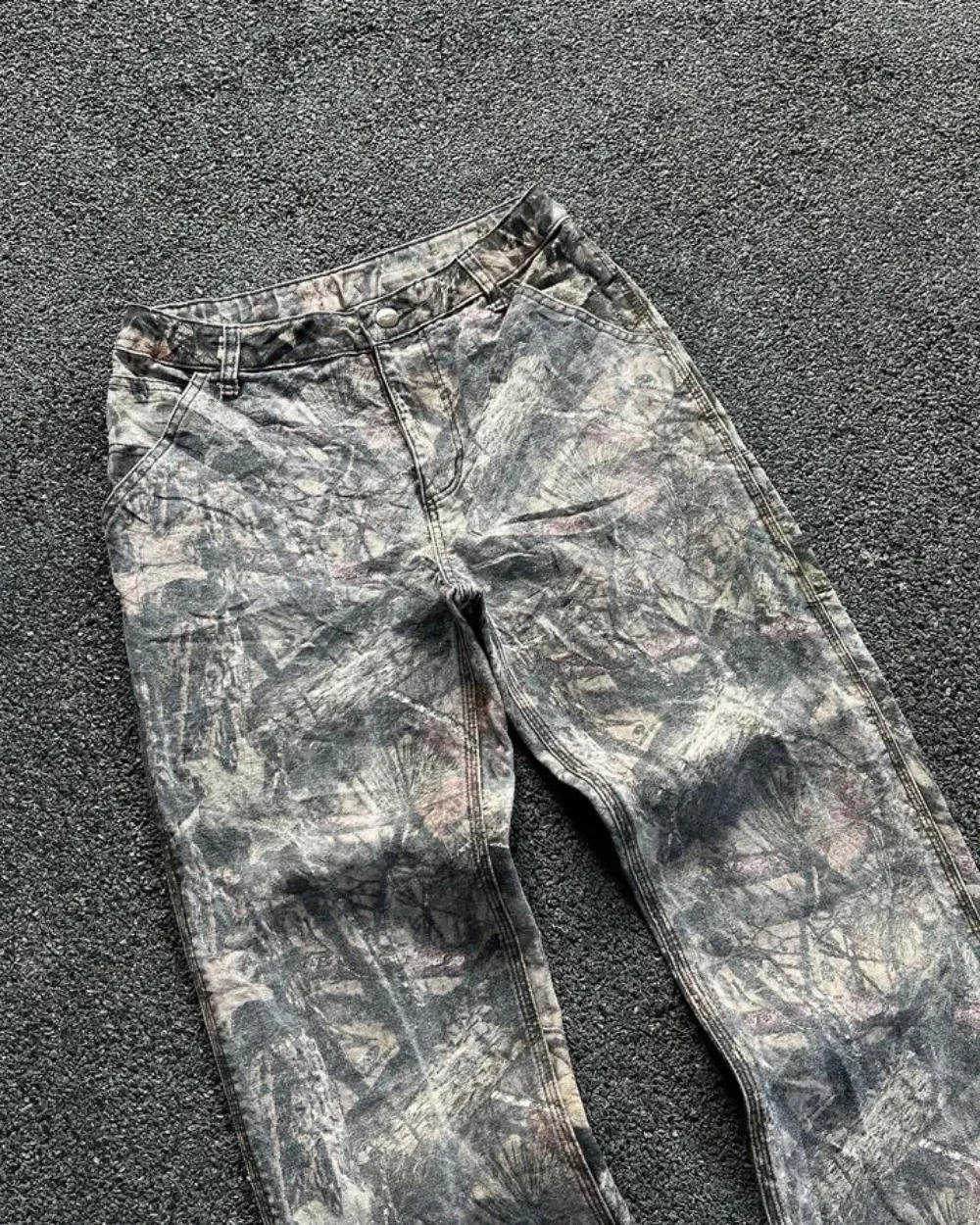 Y2K Jeans New Haruku Hip Hop Baggy Camouflage Cargo Sweat Wide Legs Pants Men And Women Casual Camo Trousers Streetwear