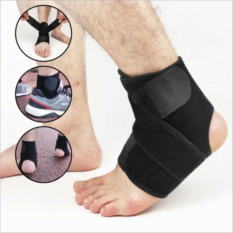 1PC Safety Ankle Support Gym Running Protection Black Foot Bandage Elastic Ankle Brace Band Guard Sport Tobilleras Deportivas Y240913