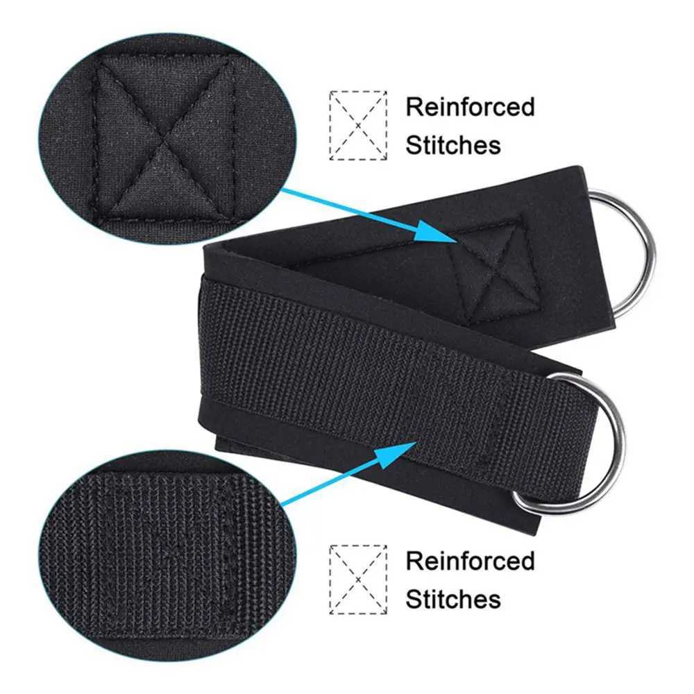 Comfortable Adjustable Padded Ankle Wrist Cuffs Fitness Ankle Straps D-Ring Support Cuffs Gym Leg Strength Workouts With Buckle Y240913