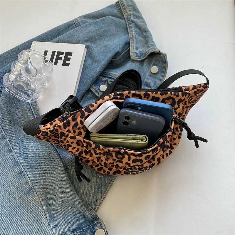 Vintage Leopard Printed Fanny Packs For Women Fashion Zebra Stripe Waist Bag Portable Female Waist Pack Lady Crossbody Chest Bag Z240912