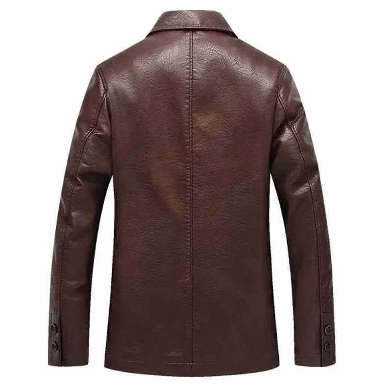 Soft Leather Jackets Men Leather Jacket Thick Moto Coats Casaco Masculino Plus Size 4XL Winter Classical Motorcycle BusinessX240913