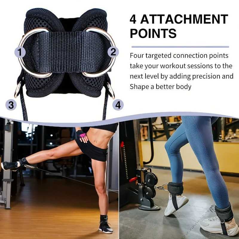1PC Padded Ankle Straps Ankle Straps for Cable Machines Double D-Ring Fitness Ankle Cuffs for Gym Workouts Rebate Leg Extensions Y240913
