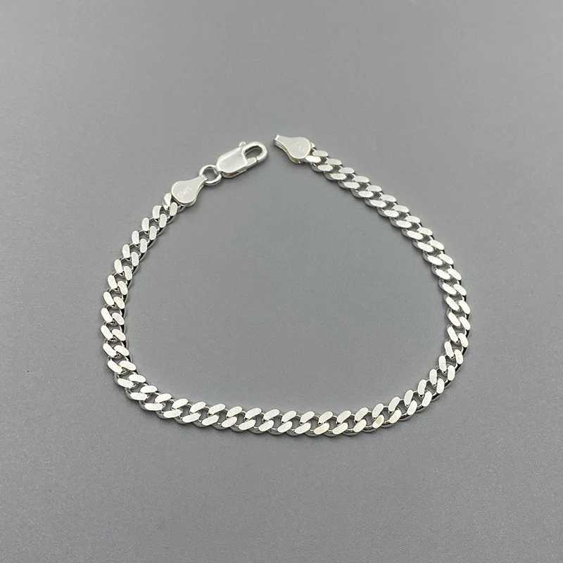 Sinya 925 Sterling Silver Cuban Chain Bracelet Hot Sale Biggest Promotion Pure Real Silver Fine Jewelry Man Women BraceletsX240913