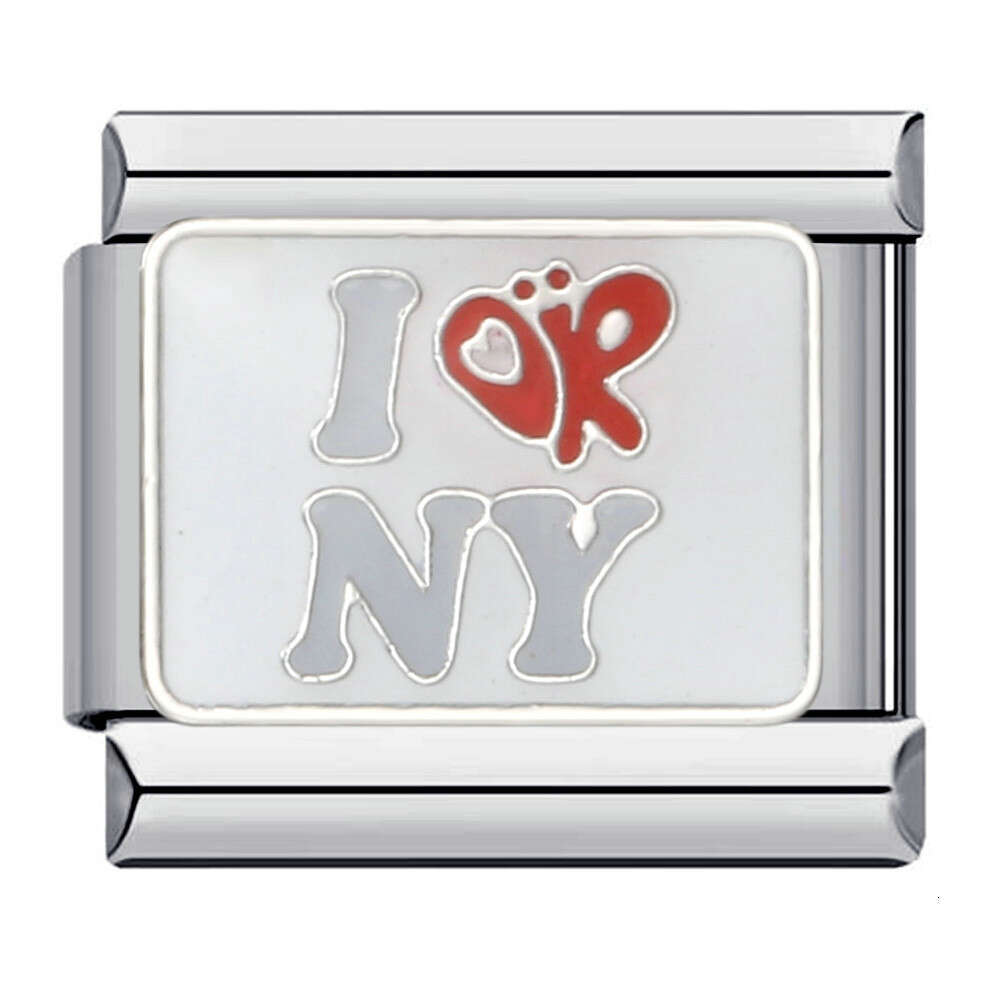 Bead With Gold Plating And Enamel Pattern DIY Bracelet Italian Charm Italian Charm Links Fit 9Mm Bracelet Jewelry DIY Making Gifts