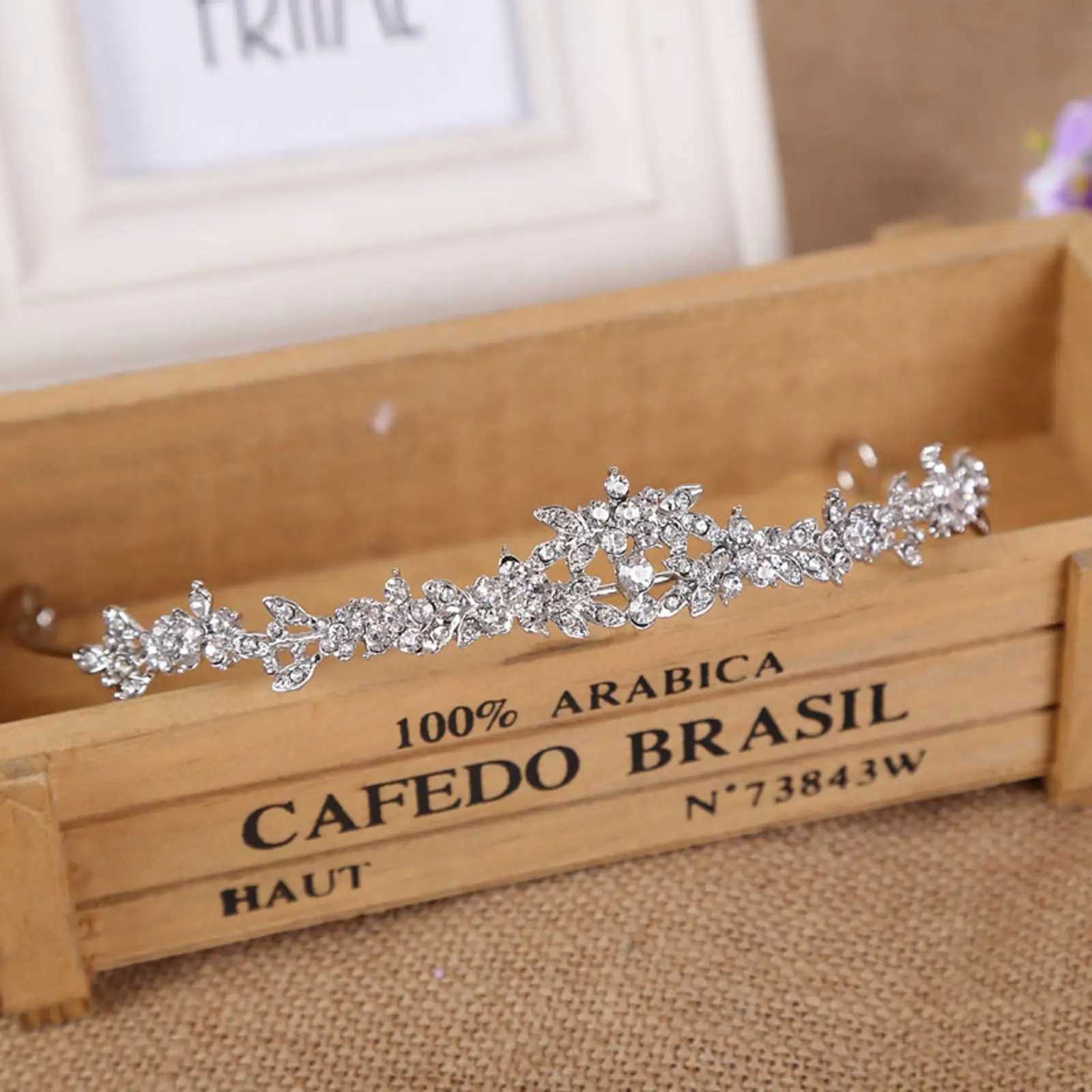 Luxury Silver Plated Pearl Crown Crystal Tiaras Rhinestone Hair Ornament Head Wedding Princess Hairbands Birthday Bridal Je S8P5X240913