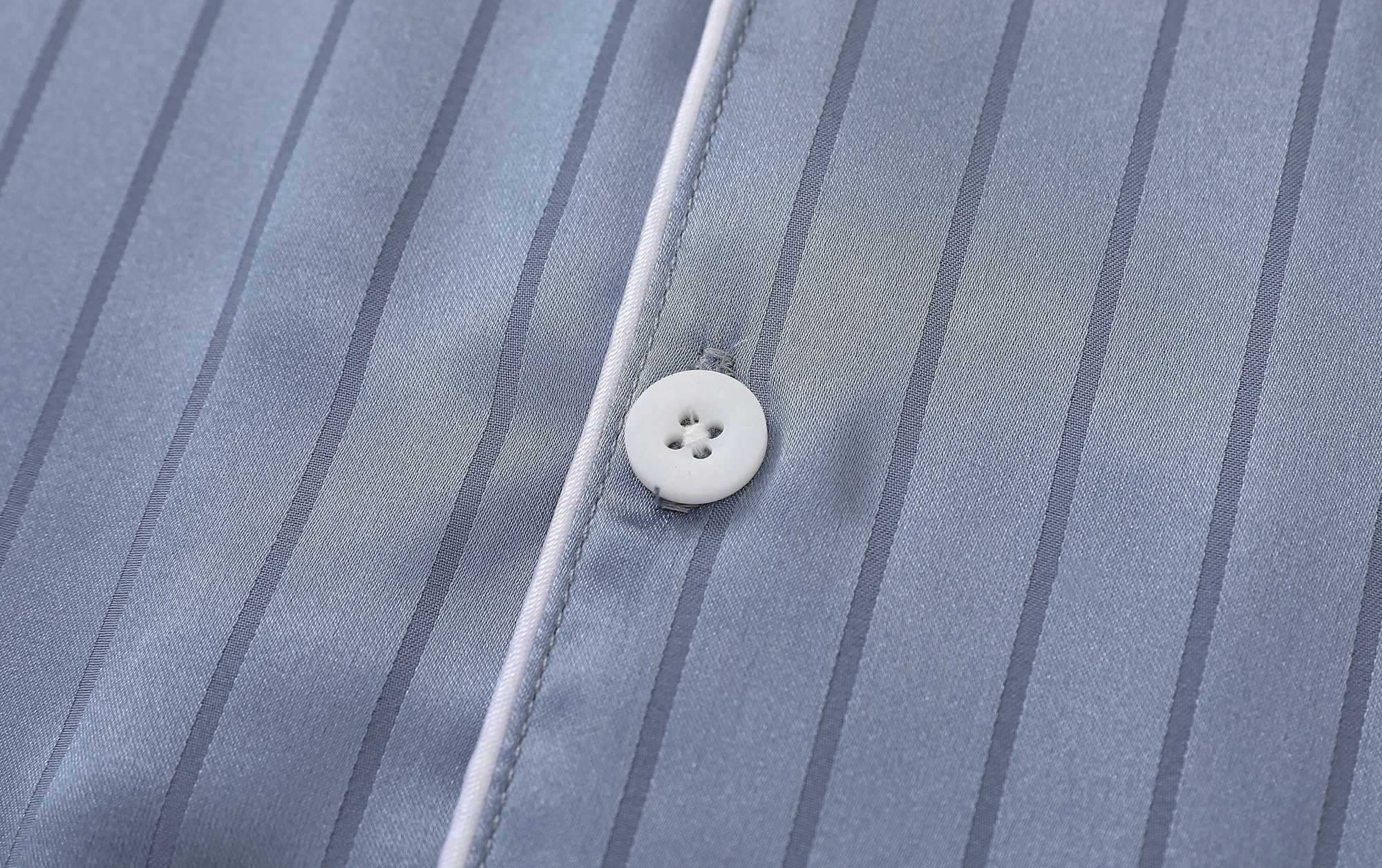 Summer new mens cool ice silk jacquard pajama two-piece set Y240913