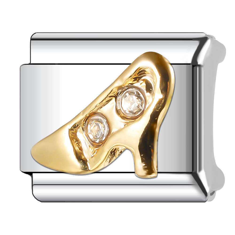 2024 New Women's Gift Cute High heels hats dresses bead Italian Charms Links Beads Fit 9Mm Stainless Steel Bracelet DIY Making Jewelry