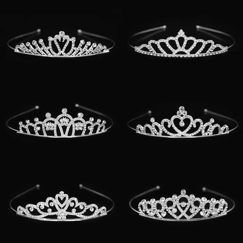 Beautiful Cute Kid Princess Tiaras and Crowns Crystal Headband Bridal Crown Wedding Party Hair Accessories Girls Fashion JewelryX240913