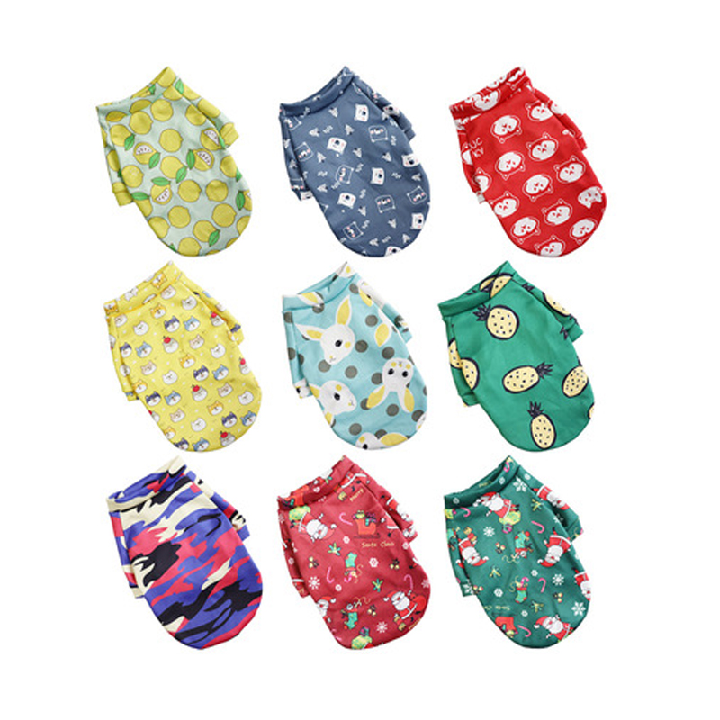 Pet Dog Costume Cute Animal Printed Pet Coat Cotton Soft Pullover Dog Shirt Jacket Sweatshirt Cat Sweater Pets Clothing Outfit