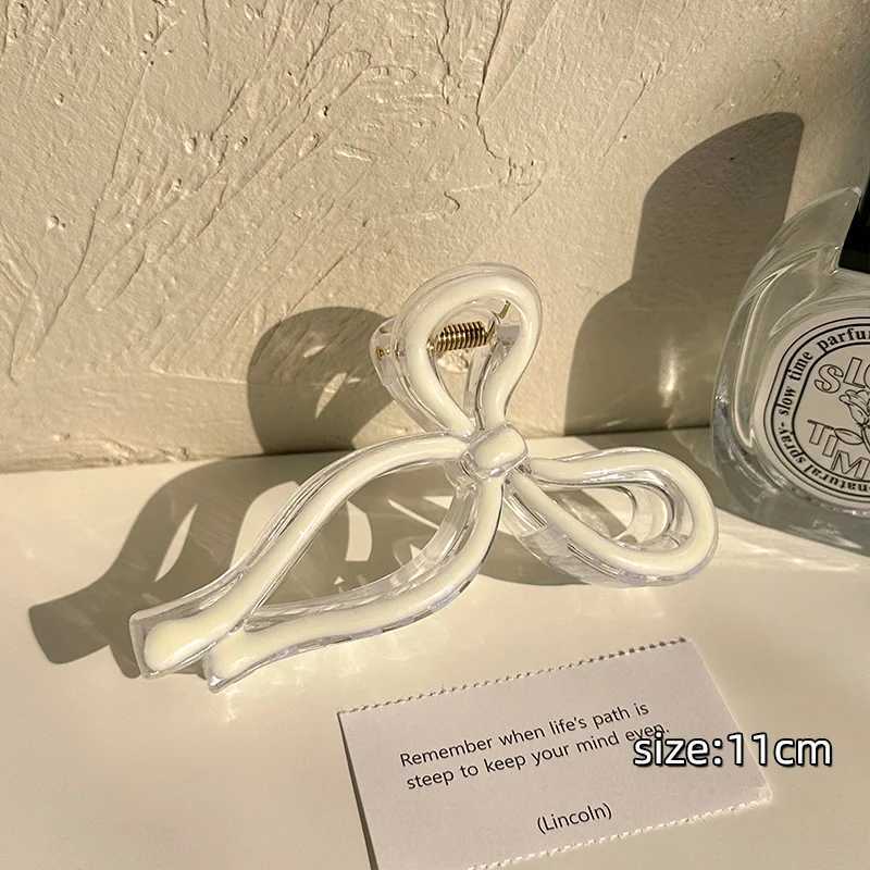 AWAYTR Bow Large Hair Claw Crab Ponytail Hair Accessories for Women Acrylic Bowknot Hair Clips Hairpins Girls Barrettes HeadbandX240912