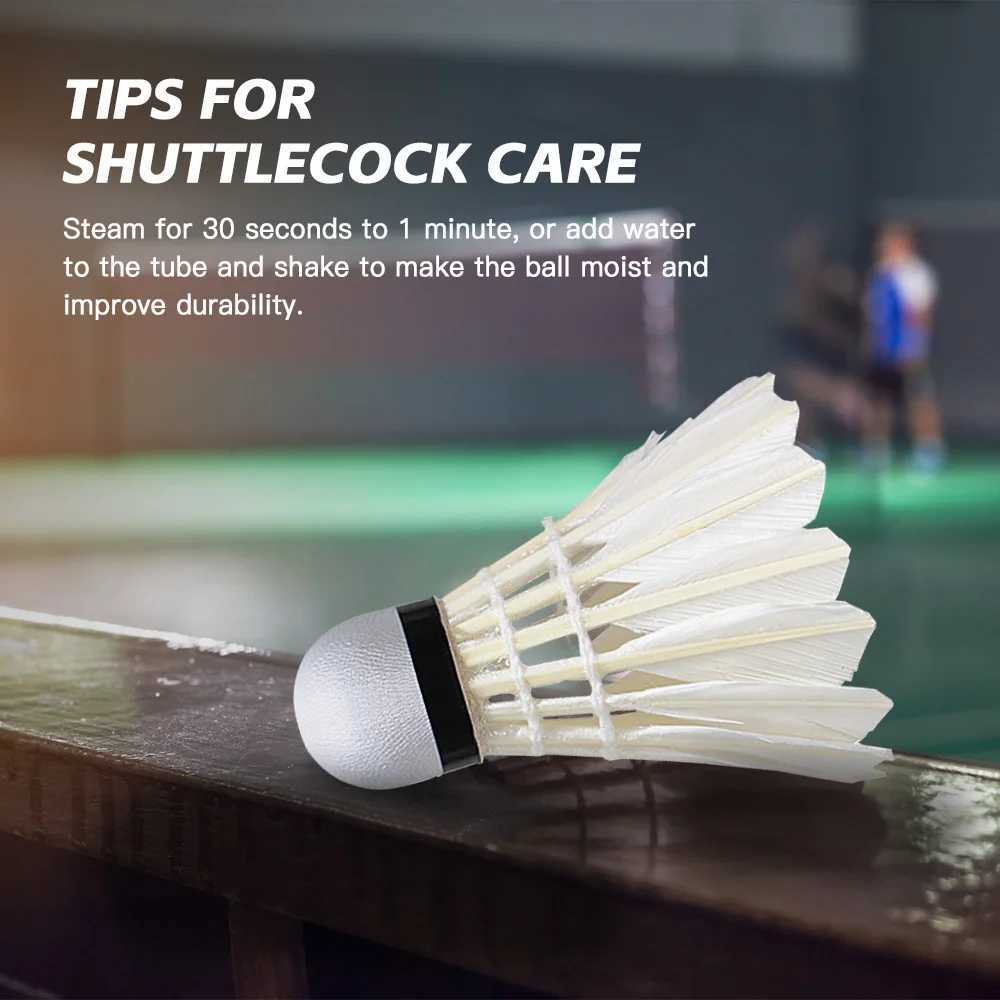 Feather Shuttlecocks for Badminton Outdoor 12Pack Beginner Training Badminton Shuttlecocks for Indoor Outdoor Badminton Balls Y240912