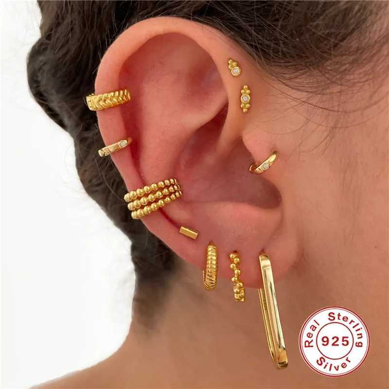 CANNER 1Piece 925 Sterling Silver Smooth Layered Line Non-pierced Ear Cuff Clip Earrings for Women Fine Jewelry Gifts PendientesX240913