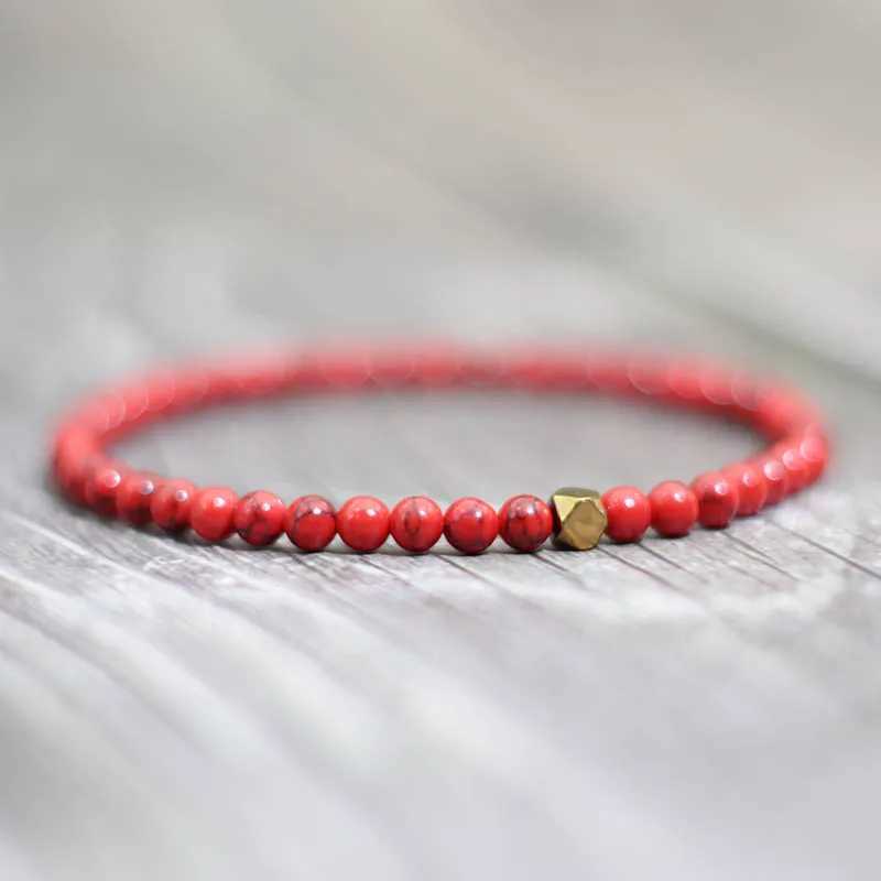 4mm Small Seed Bead Bracelet Natural Weathered Stone Agate Wood Bracelet Mens Yoga Bra Meditation Jewelry Gift Pulsera W240913