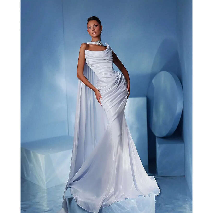 Modern Dress Wedding Mermaid Front Slit Sweep Train Square Collar Stain Bridal Gowns Boho Women Custom Made Vestidos