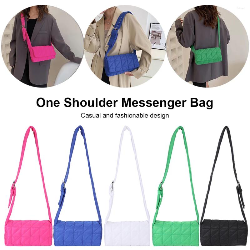 Bag Fashion Padded Quilted Crossbody Solid Color Designer Shopper Pouch Belt Buckle Women Purse Portable Travel