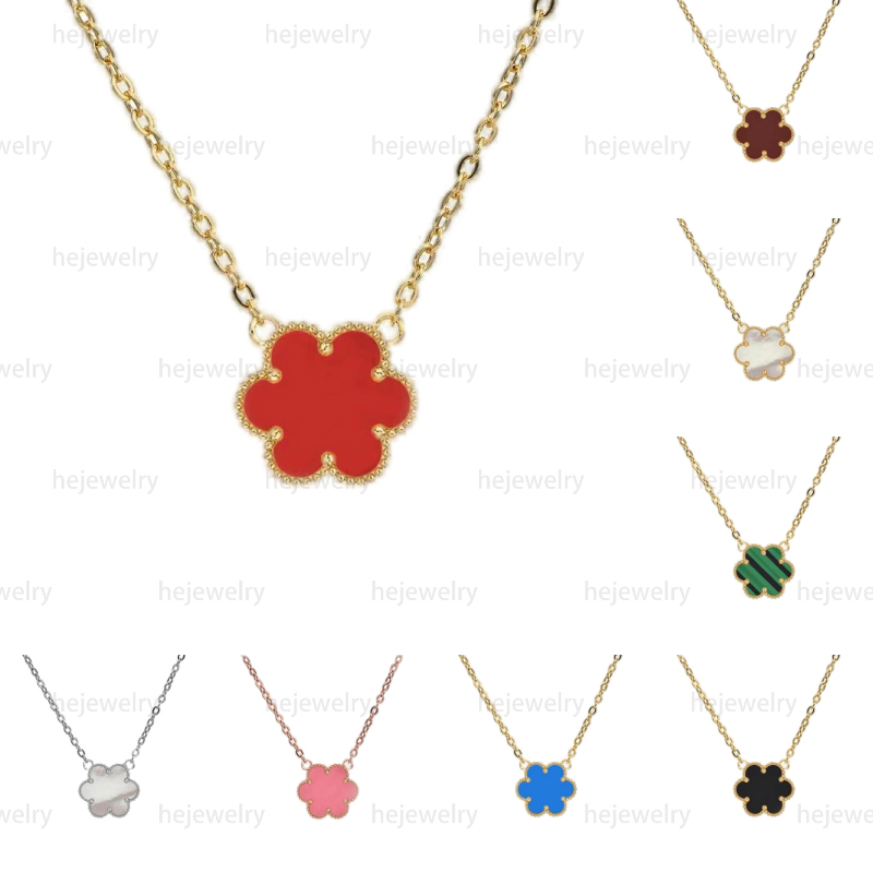 Classic designer necklace luxury four leaf clover necklace women mother of pearl diamond pendant stainless steel chain plated gold necklace designer jewelry zb114
