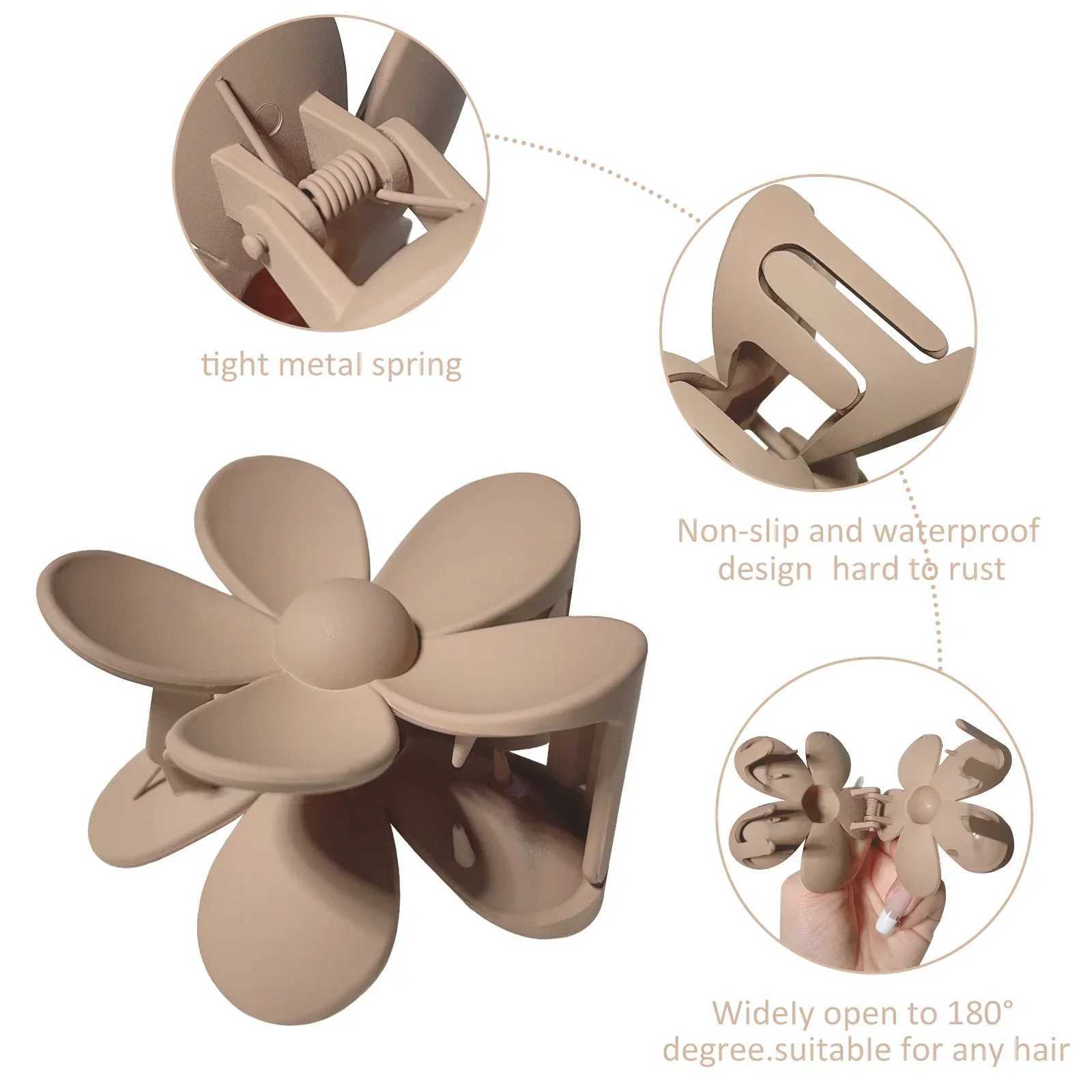 2/3 Headwear Set New Women Fashion Claw Clip Coffee Black Acrylic Large Hair Claw Korean For Girl Clip Barrette Hair AccessoriesX240912