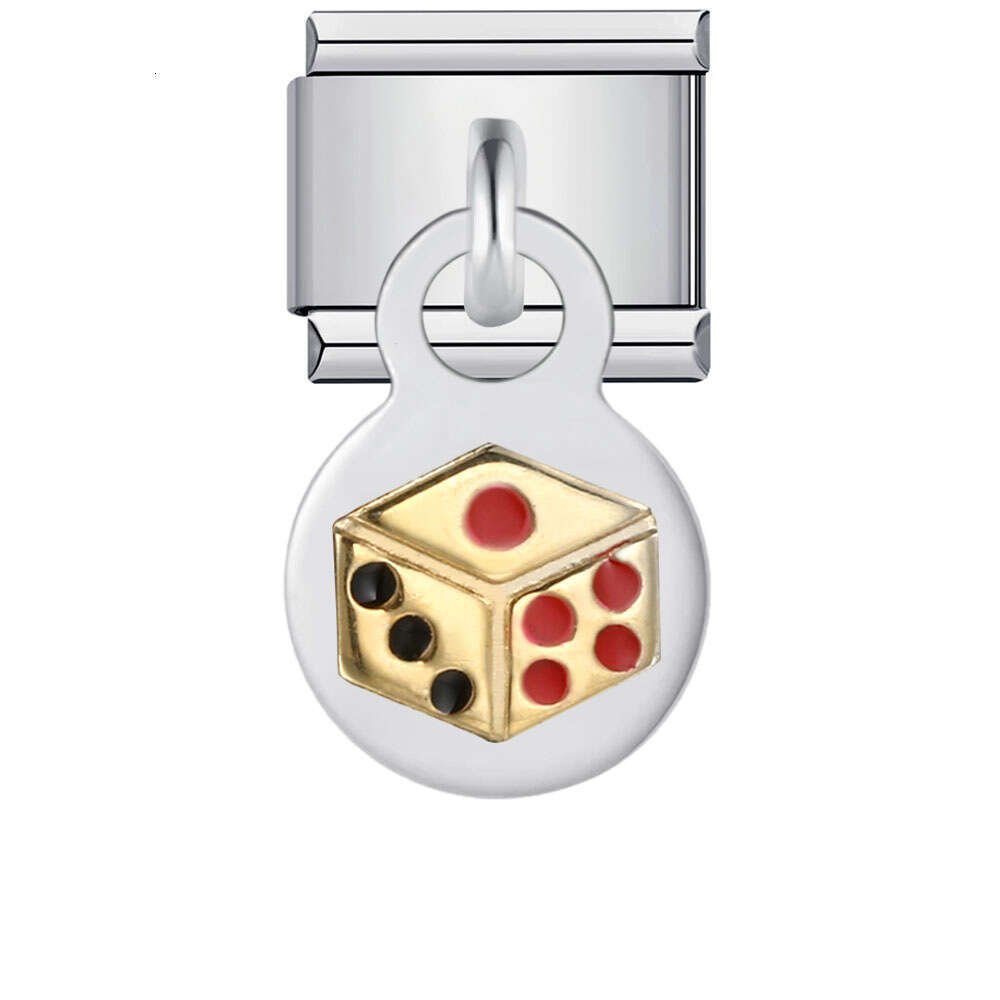 Italian Charm Beads Bracelet Single Hook Pendant Series Elastic Splicing Strap Chain Italian Charm Links Stainless Steel Fit 9mm Bracelet Jewelry DIY 