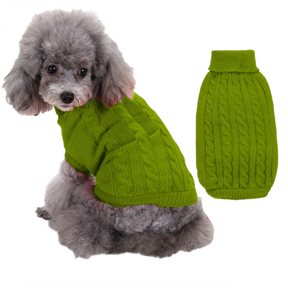 Solid Color Dog Sweater Winter Warm Dog Clothes For Small Large Dogs Puppy Cat Vest Chihuahua French Bulldog Outfits Pet Costume