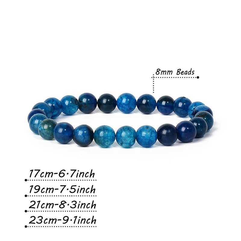 Nature Original Veins Agates Bracelet Womens 6 8mm True Striped Agates Chakra Bead Bracelet Mens Yoga Therapy Spiritual Jewelry W240913