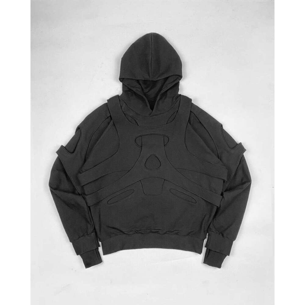 Haruku Patchwork Street Long-sleeved Women Contrasting Sweatshirts Y2K Dark Hip-hop Hoodie Loose Casual Streetwear Men