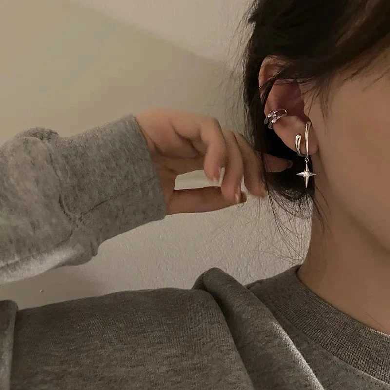 New Personality Star Clip Earrings for Women Fashion Delicate Simple Cartilage No Piercing Ear Cuff Adjustable Jewelry GiftsX240913