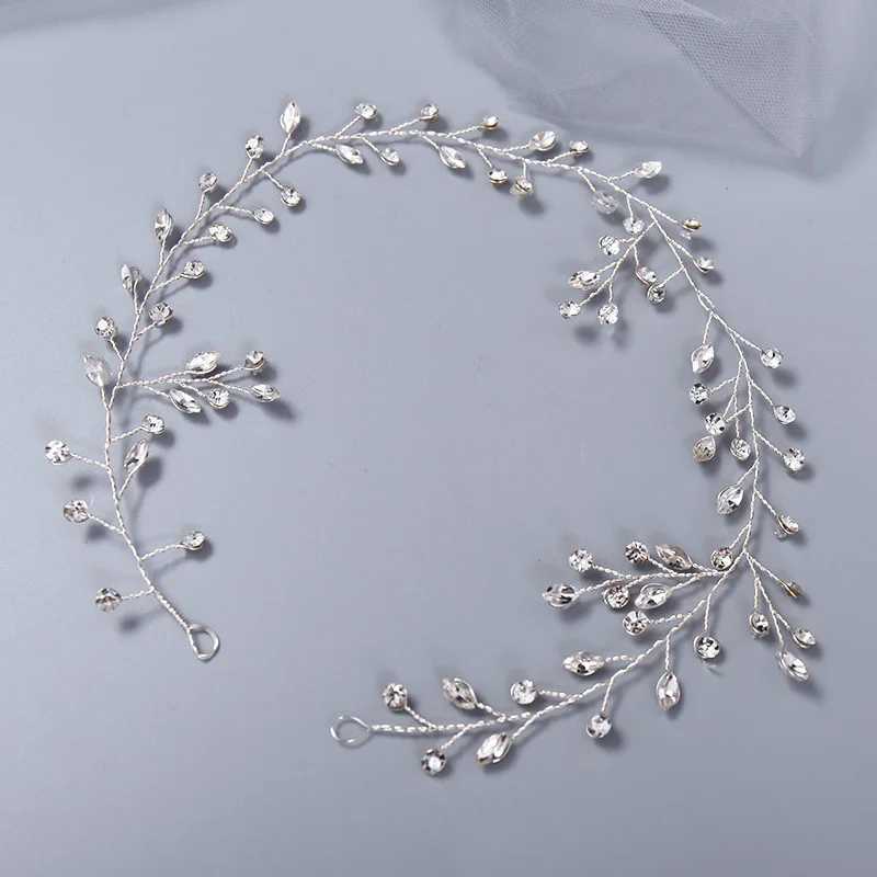 New Crystal Wedding Hairband Bridal Tiara Flower Headpiece Headband Women Bride Headdress Ornament Jewelry Hair Vine AccessoriesX240913