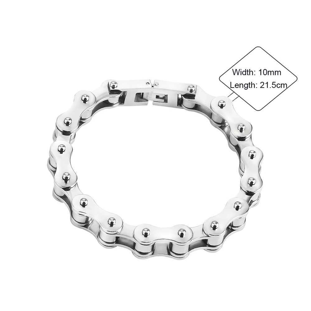 Fashion wholesale for Mens Titanium Steel Bracelet Punk Chains Bangles Biker Bicycle Motorcycle womens Jewelry Biker BraceletX240913