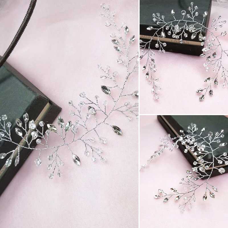1pcs Women Fashion Elegant Crystal Wedding Bridal Hair Accessories Decorative Hair Jewelry Headband Hair Ornaments HeaddressX240913