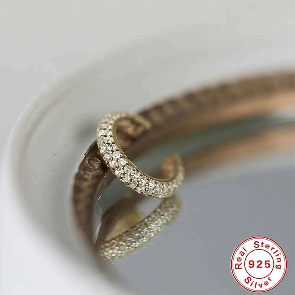 Real 925 Sterling Silver Ear Cuff C shape AAAAA Zircon Clip on Earrings For Women Fine Jewelry Cartilage No Piercing Earcuffs W5X240913