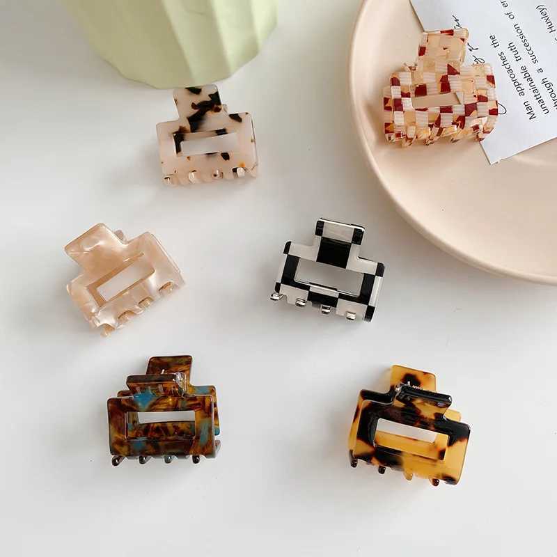 Korean Small Hair Clips for Women Acetate Hair Claws Elegant Colorful Geometric Shape Girls Claw Clip Hair Accessories HairclipX240912