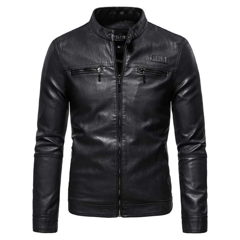 Brand clothing Men Leather Jackets Men Jacket High Quality Classic Motorcycle Bike Cowboy Jackets Male Plus Thick Coats S-4XLX240913