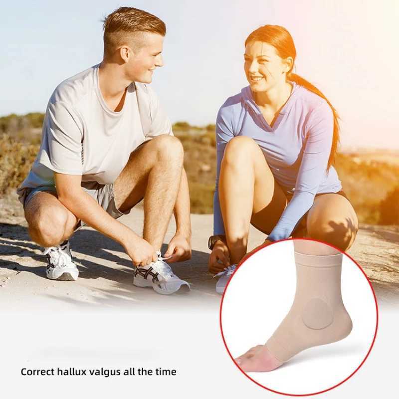 2 Pcs/Pair Anti Fatigue Foot Sleeve Elastic Gel Foot Sleeve Anklet Protective Gear Sports Ankle Brace Compression Socks Y240913
