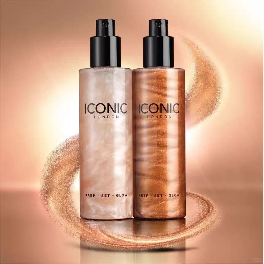 120ml ICONIC LONDON Prep Highlight Body Glitter Set makeup liquid Bronzers & Highlighters Glow Setting Spray ORGINAL LI Free shipping