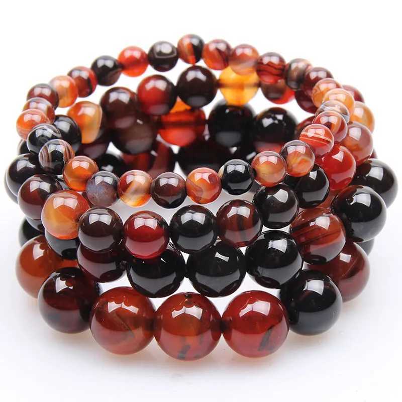 Natural stone bead dreamy striped agate charm bracelet for fashionable round lace Canelian bracelet womens yoga wristband gift W240913