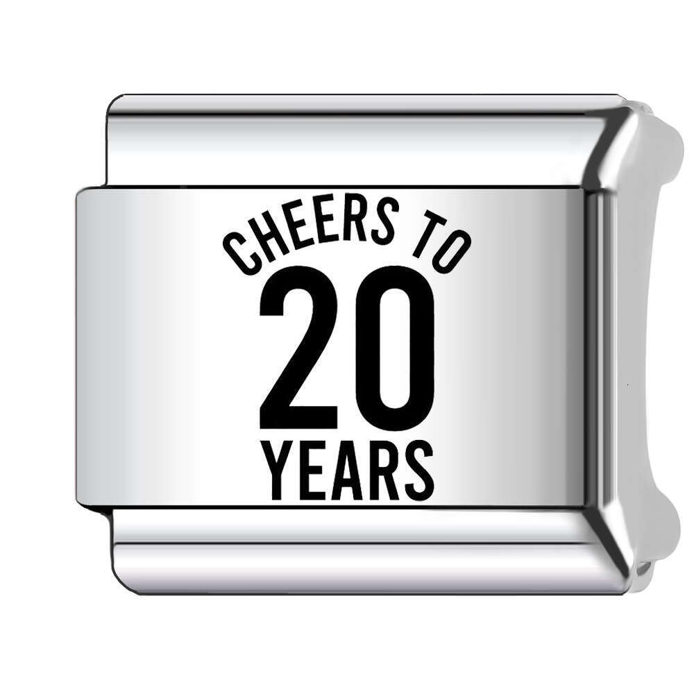 2024 New Women's Gift Number bead Italian Charms Links Beads Fit 9Mm Stainless Steel Bracelet Making Jewelry