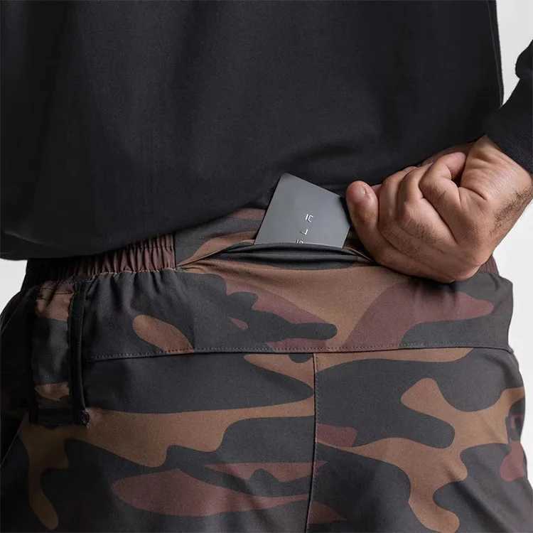 new summer running bicycle leisure sports shorts men jogging fitness squat stretching sports shorts gym training clothes M240912