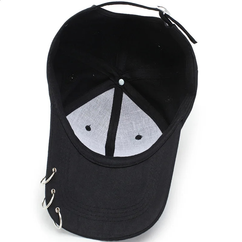 Unisex Fashion Baseball Cap Solid Color with Ring Sun Protection Casual Adjustable Four Seasons 240906