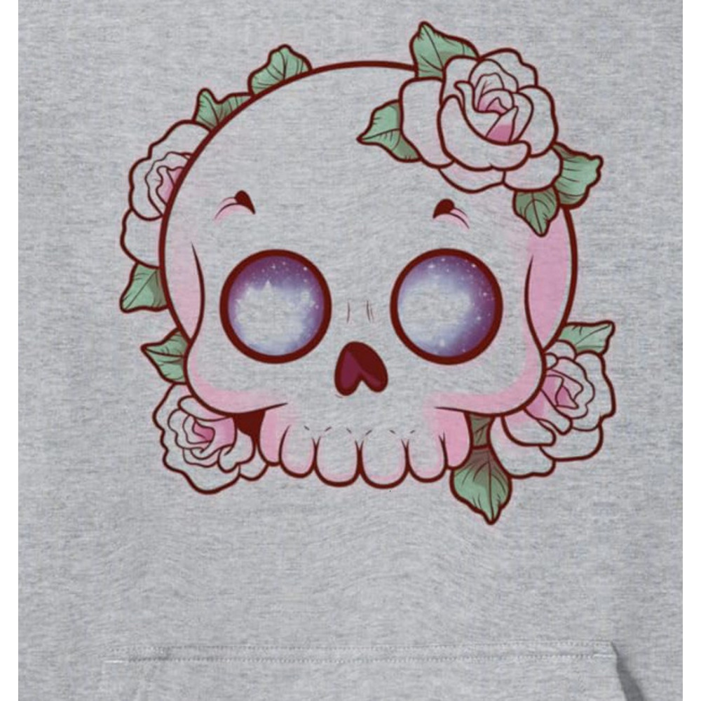 Hoodie for Mens Womens Skull Flower Aesthetic Pastel Goth Soft Grunge Clothing Pullover Hoodie Graphic Hoodies sweatshirt Pullover Long Sleeve