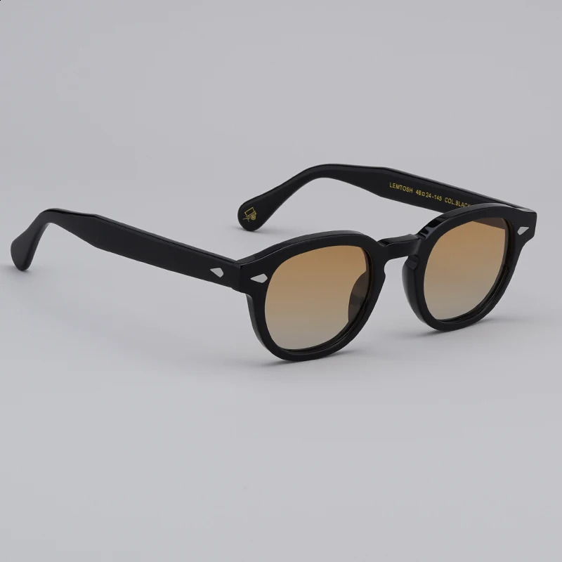 High quality acetate sunglasses suitable for male and female Lemtosh Tortoise black frame retro sunglasses gradient lens 240909