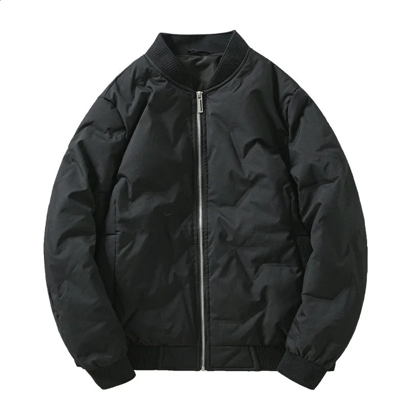 Winter mens white goose down jacket casual and loose fit suitable for mens warm business jacket 240909